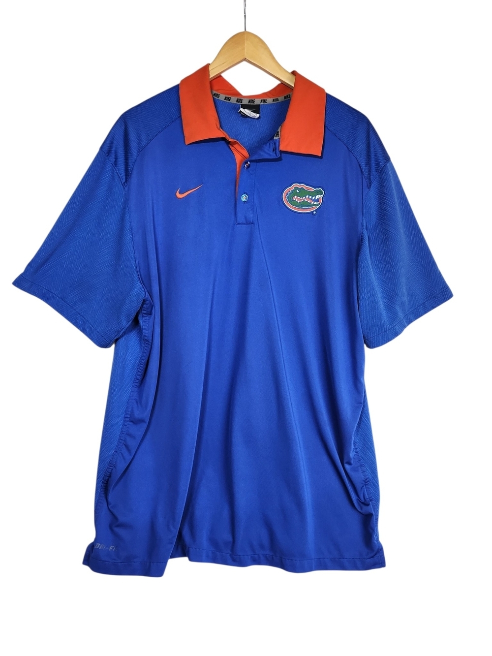 Nike Dri-FIT Florida Gators Polo Shirt Men's XXL Blue Orange NCAA Golf Athletic